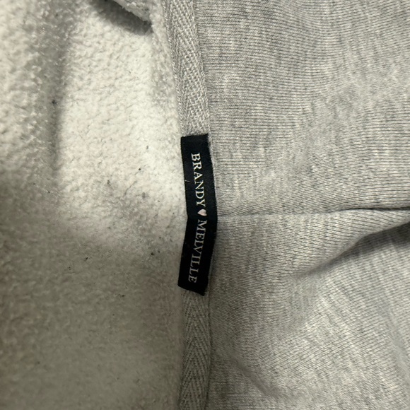 Brandy Melville Light Gray Zip-Up Sweater - Picture 3 of 4